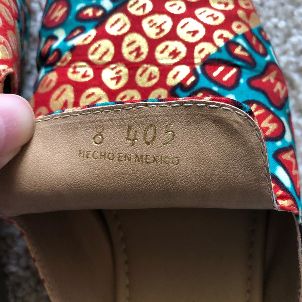 Kiri Chic Tan/African Design Slip on Shoes - Picture 5 of 5